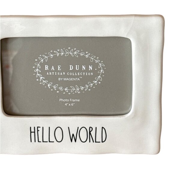Rae Dunn Baby’s room Nursery Picture Frame Photo Home Decor Hello World Gift Far - Picture 2 of 3